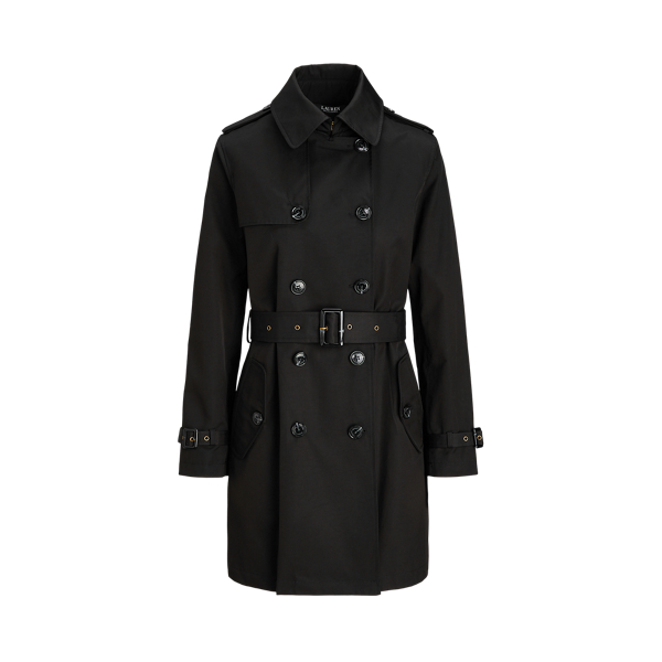 Double-Breasted Cotton-Blend Trench Coat
