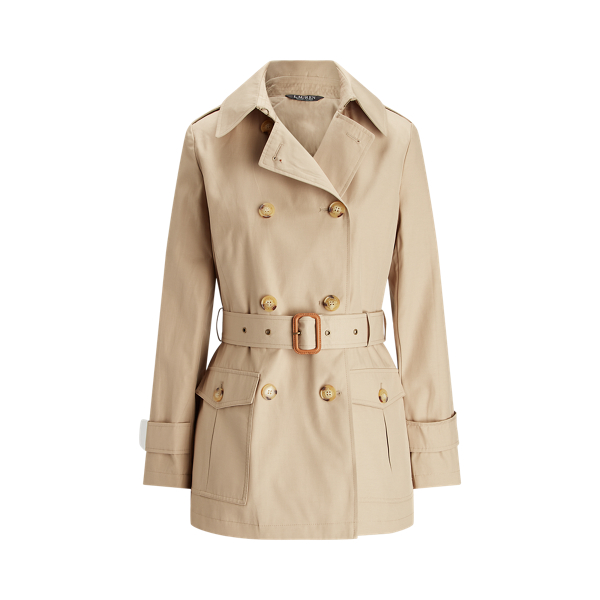 Zweireihiger Trenchcoat mit Baumwolle Lauren in 1
