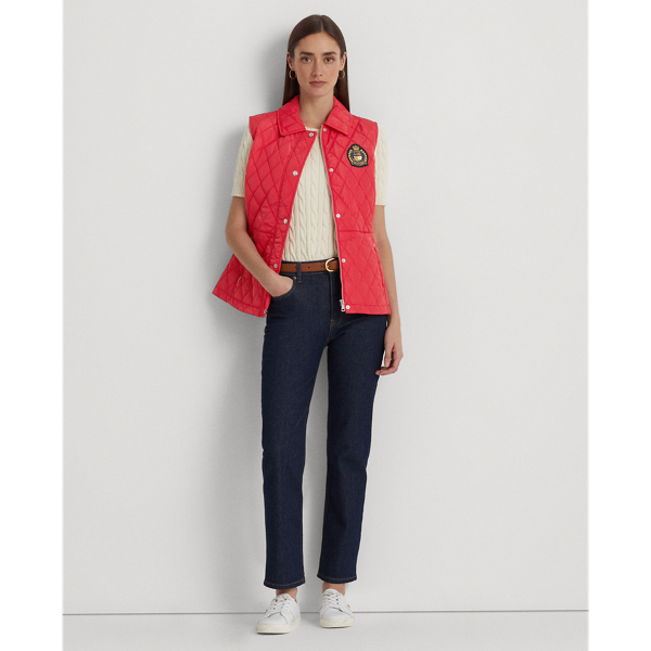 Cactus Flower Crest-Patch Quilted Gilet Lauren 4
