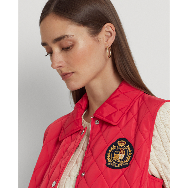 Cactus Flower Crest-Patch Quilted Gilet Lauren 6