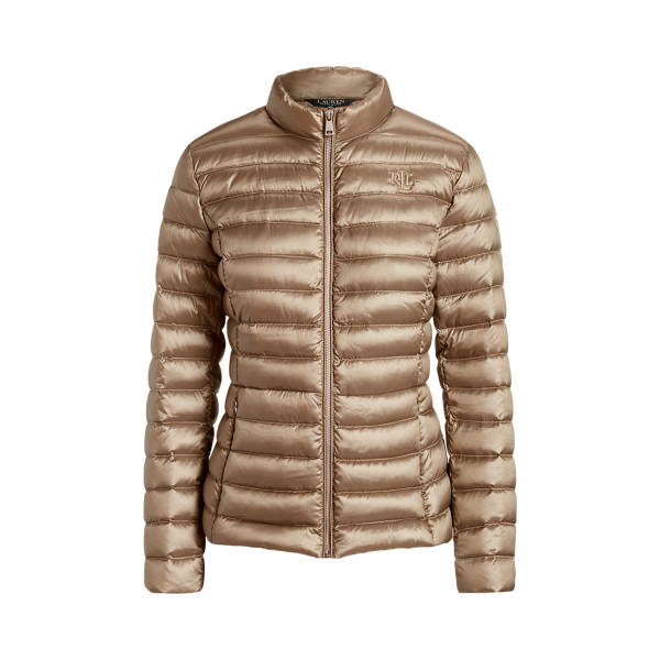 Metallic Quilted Down Coat