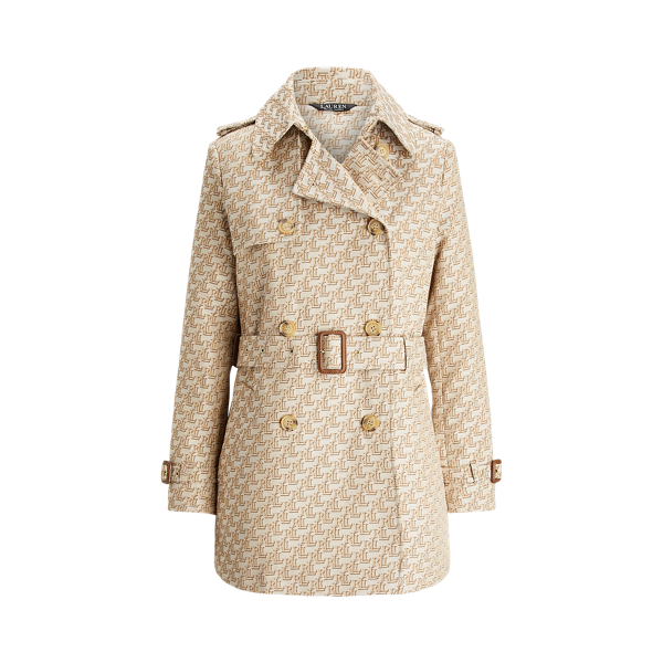Gabardine em jacquard com monograma Lauren em 1