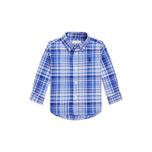 Plaid Cotton Poplin Shirt