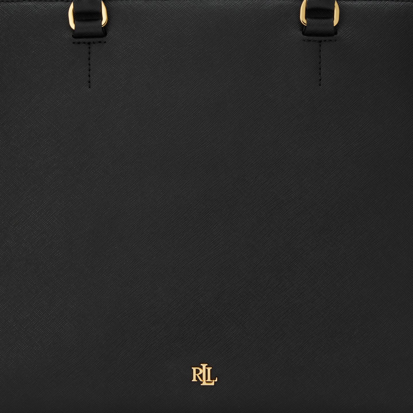 Женская сумка Ralph Lauren Crosshatch Leather Large Hanna Satchel, цвет: Чёрный — фото 4