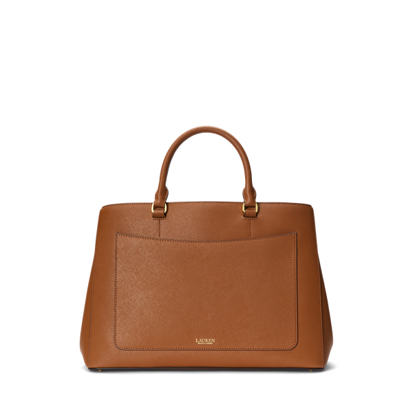 Crosshatch Leather Large Hanna Satchel for Women Ralph Lauren UK