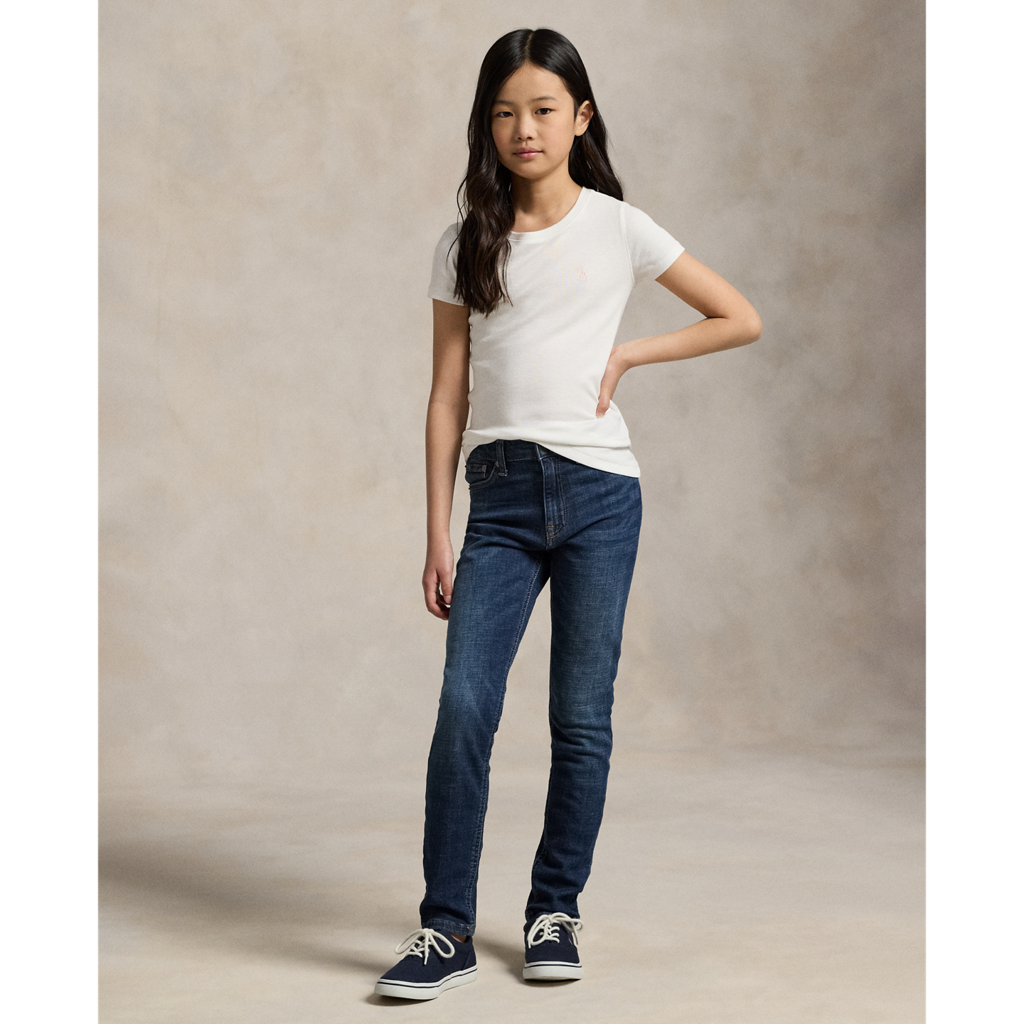 Детские джинсы Ralph Lauren Tompkins Stretch Skinny Fit, цвет: Варёный — фото 4