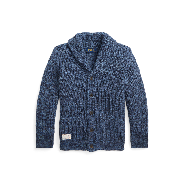 Cardigan &agrave; col ch&acirc;le en coton jasp&eacute; Boys 1.5-6 Years en 1