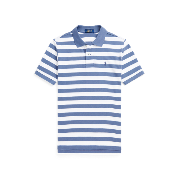 Striped Cotton Mesh Polo Shirt Boys 6-14 Years 1