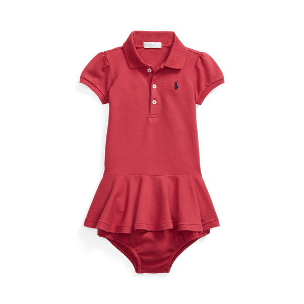 Abito polo in piqu&eacute; di cotone Baby Girl in 1
