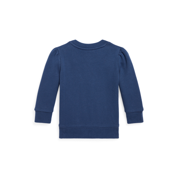 Night Navy Polo Bear Fleece Pullover Baby Girl 2