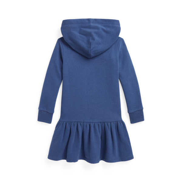 Robe &agrave; capuche Polo Bear en molleton Girls 1.5-6.5 Years en Night Navy 2