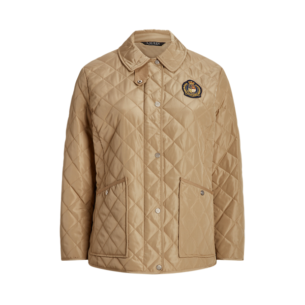 Crest-Patch Quilted Jacket Lauren Woman 1