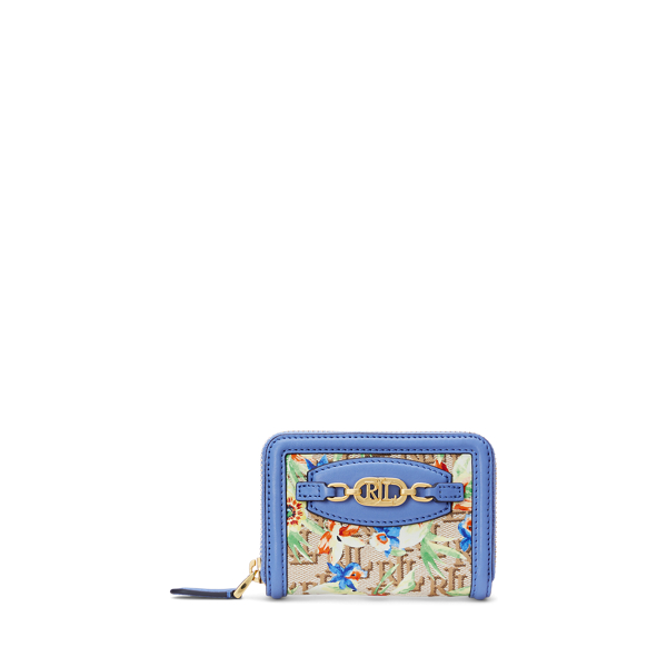 Floral Monogram Jacquard Zip Wallet Lauren 1