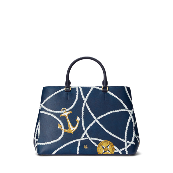 Crosshatch Leather Large Hanna Satchel