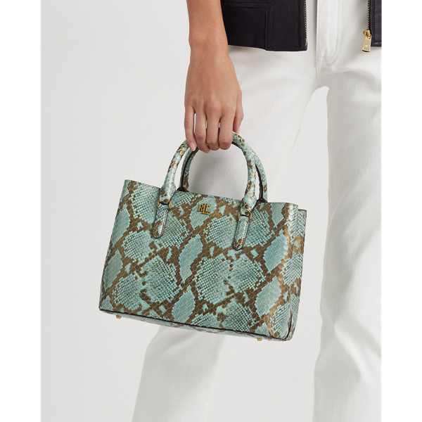 Faux Snakeskin Medium Marcy Satchel for Women Ralph Lauren UK