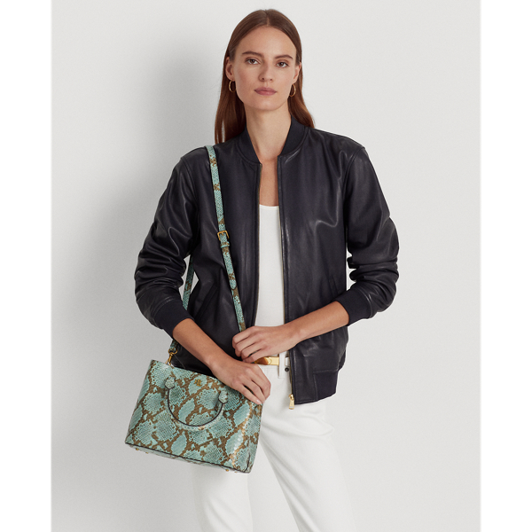 Tasche Marcy aus Schlangenlederimitat Lauren in T&uuml;rkis 9