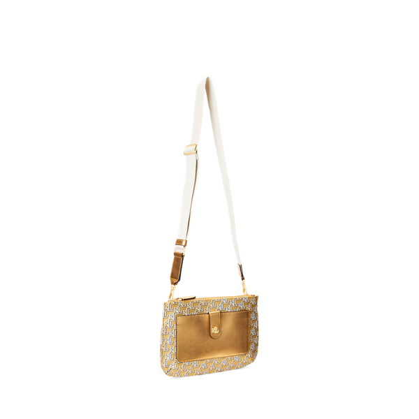 Modern Gold Coated Canvas Medium Jamey Crossbody Bag Lauren 3