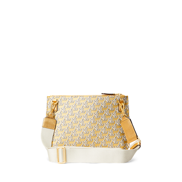 Modern Gold Coated Canvas Medium Jamey Crossbody Bag Lauren 4
