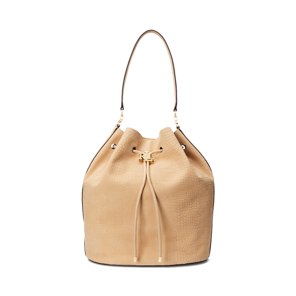 Bolso Andie grande de nobuk con cord&oacute;n