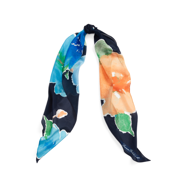 Cr&ecirc;pe de chine Mia sjaal met print