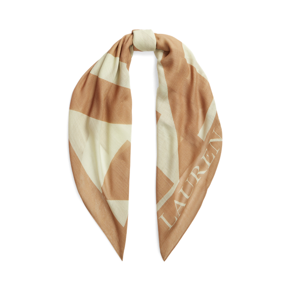 Sofia Geo-Print Wool Square Scarf Lauren 1