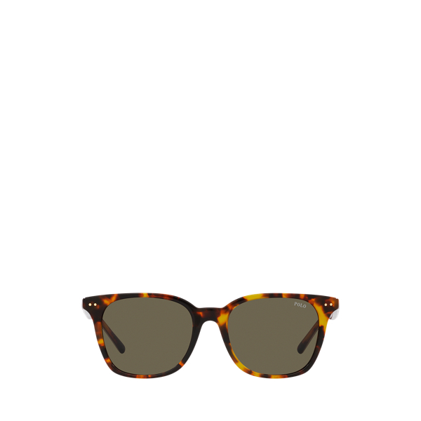 Shiny Antique Tortoise Plaid Square Sunglasses Polo Ralph Lauren 2