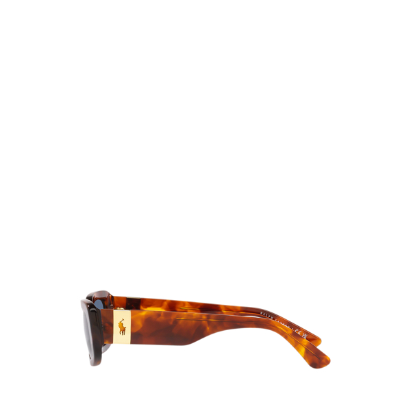 Shiny Orange Havana Rectangular Sunglasses Polo Ralph Lauren 3