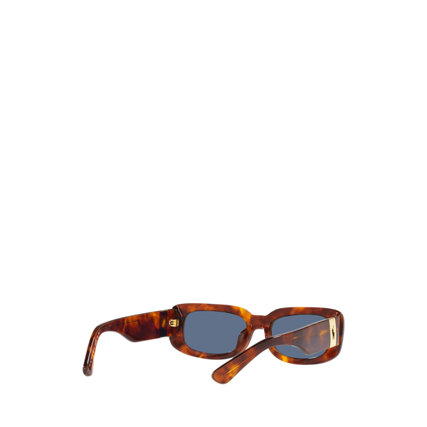 Shiny Orange Havana Rectangular Sunglasses Polo Ralph Lauren 4