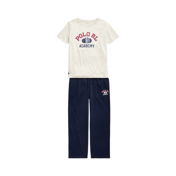 Logo Jersey Sleep Tee &amp; Trouser Boys 6-14 Years 1