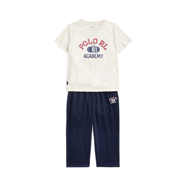 Jersey pyjamashirt en broek met logo Boys 1.5-6 Years in 1