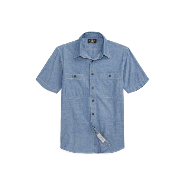 Indigo Indigo Chambray Workshirt RRL 1