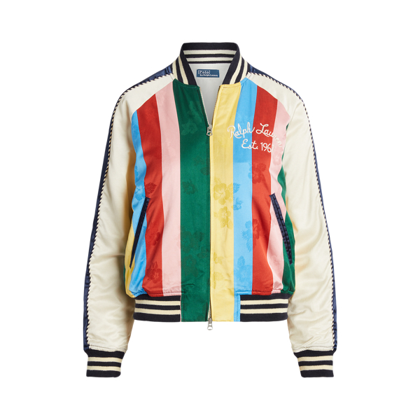 Striped Sateen Bomber Jacket for Women Ralph Lauren UK