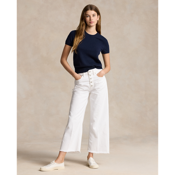 Nieves Wash High-Rise Wide-Leg Crop Jean Polo Ralph Lauren 1