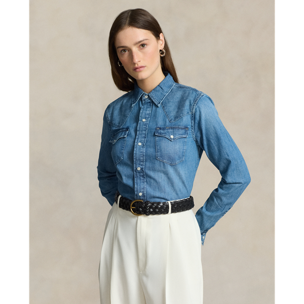 Ralph lauren denim western shirt best sale