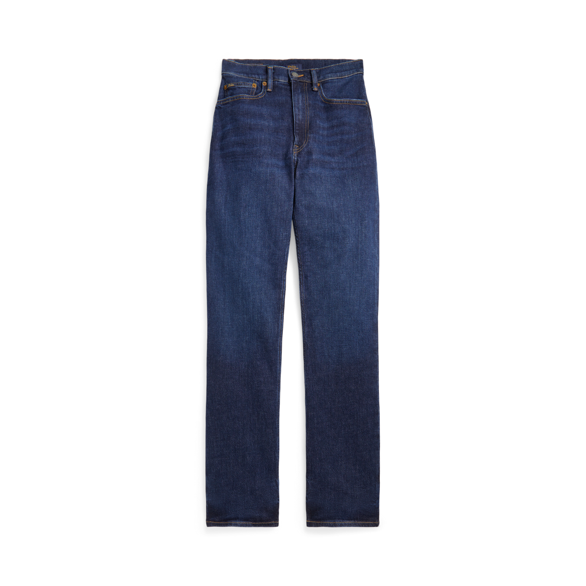 Ralph Lauren High-Rise Belted Utility Style Straight Leg fashion Jeans