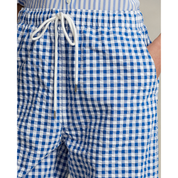 Jogginghose aus Seersucker mit Gingan-Motiv Polo Ralph Lauren in Navy Gingham Check 6