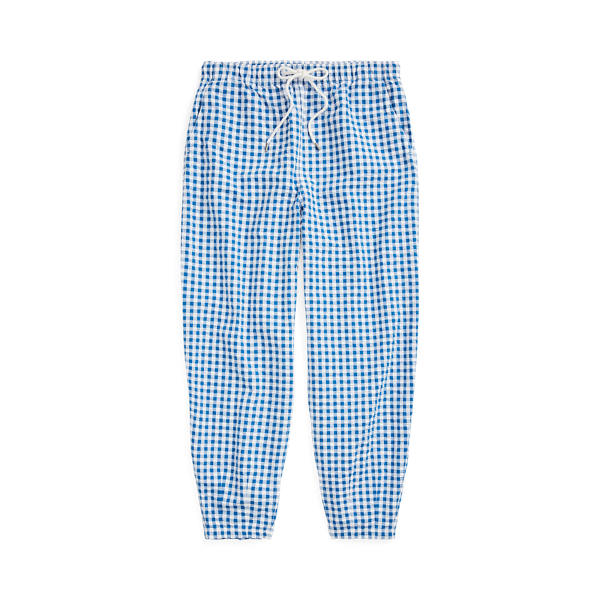 Jogginghose aus Seersucker mit Gingan-Motiv Polo Ralph Lauren in Navy Gingham Check 2