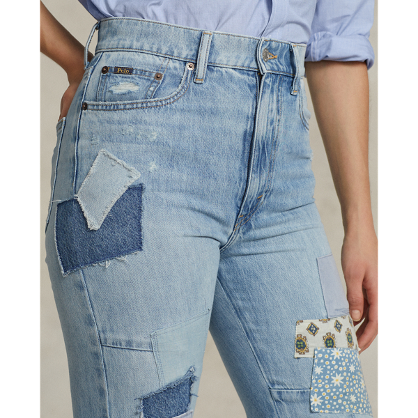 Patchwork Cotton Flare Jean | Ralph Lauren