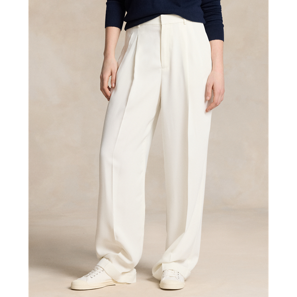 Pleated Straight Leg Trouser