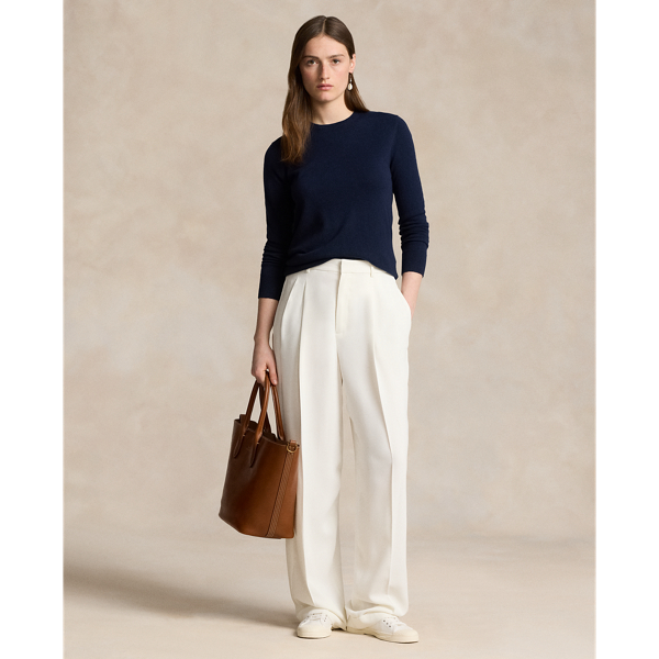 Pleated Straight Leg Pant