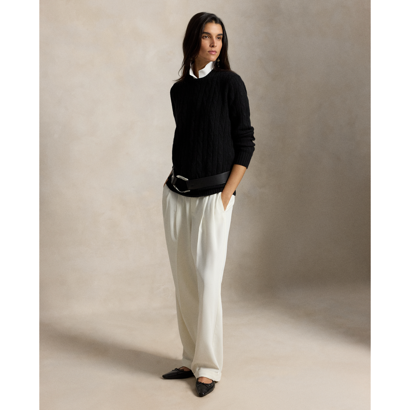 Женские брюки Ralph Lauren Bacall Satin, цвет: Кремовый — фото 5