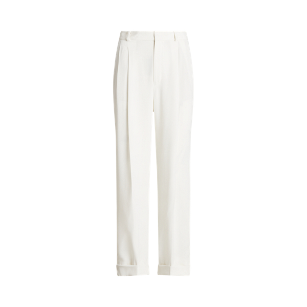 Pleated Straight-Leg Pant