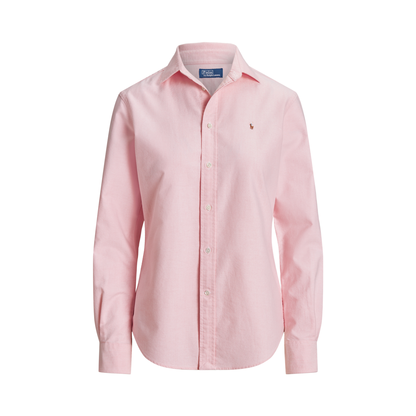 Женская рубашка Polo Ralph Lauren Slim Fit Oxford, цвет: Розовый — фото 5