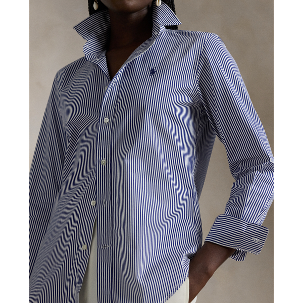 Slim Fit Striped Cotton Shirt