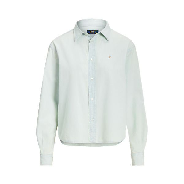 Ralph lauren cropped oxford shirt on sale