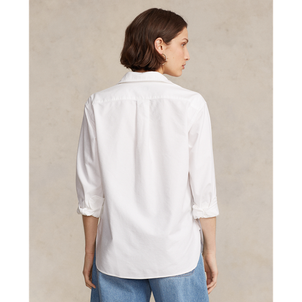 売れ筋商品|||ラルフローレン カットソー トップス レディース Women's Relaxed-Fit Oxford Shirt White Relaxed Fit Oxford Shirt for Women | Ralph Lauren® CO
