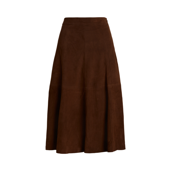 Lamb-Suede A-Line Skirt Polo Ralph Lauren 1