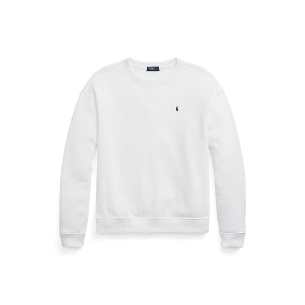 Pull col rond en molleton Polo Ralph Lauren en Blanc 2