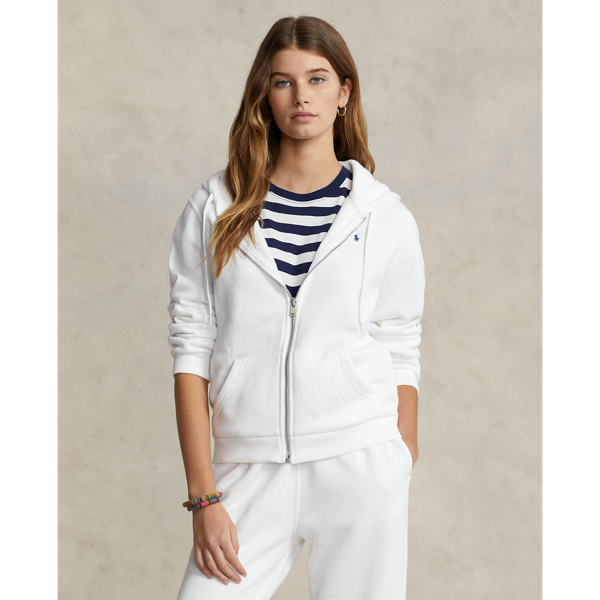 Fleece full zip hoodie ralph lauren sale