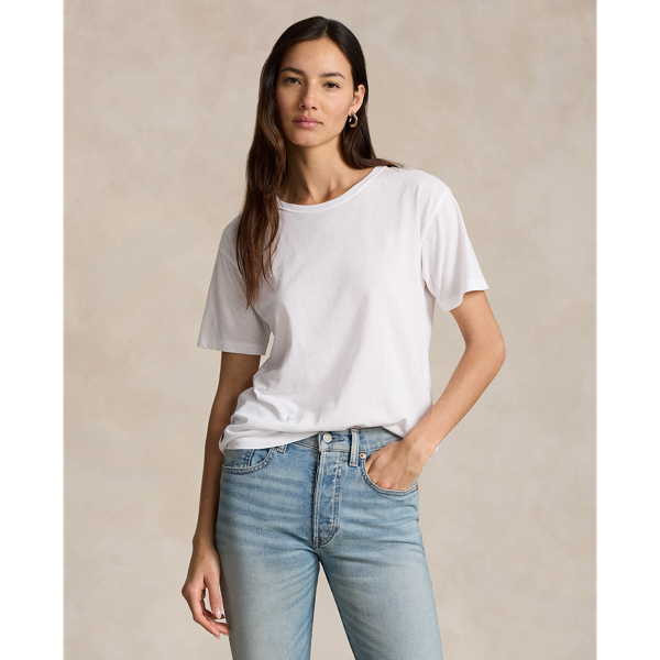 Ralph lauren white t best sale